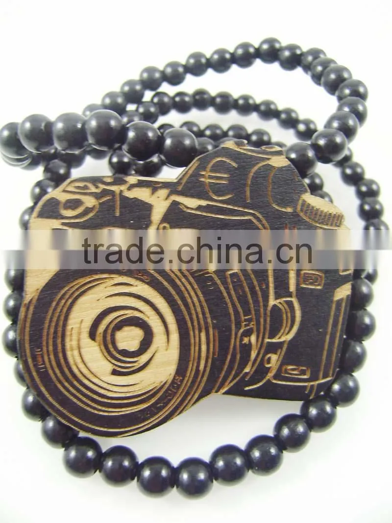 2015 custom handmade wooden beaded necklace