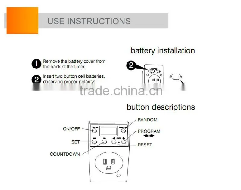 Digital electronic timer switch socket plug