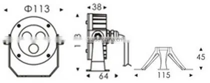 SUS316 R G B Y 12x2W Underwater LED Pool Lights with Tripod
