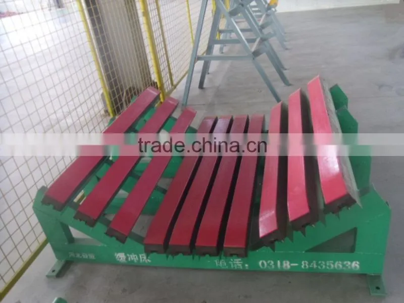 China Factory Fire Resistant Buffer Bed With Impact Bars For Roller Conveyor
