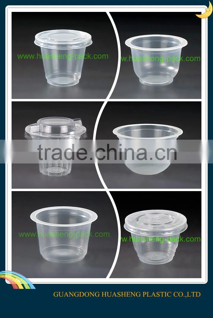 6oz7oz200ml Plastic Disposable FDA eco-friendly clear plastic mini cup jelly cup