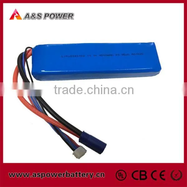 high discharge rate 11.1V 12V 4500mAh Li-polymer Akku Packs for Car Starter 8043150