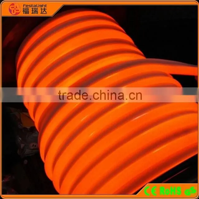 Canton festalight 2016 China supplier Holiday christmas decoration IP44 110V 220 volt colorful led neon flex rope light with CE