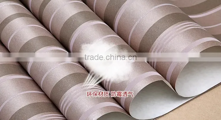 non-woven vertical stripes modern design italian wallpaper
