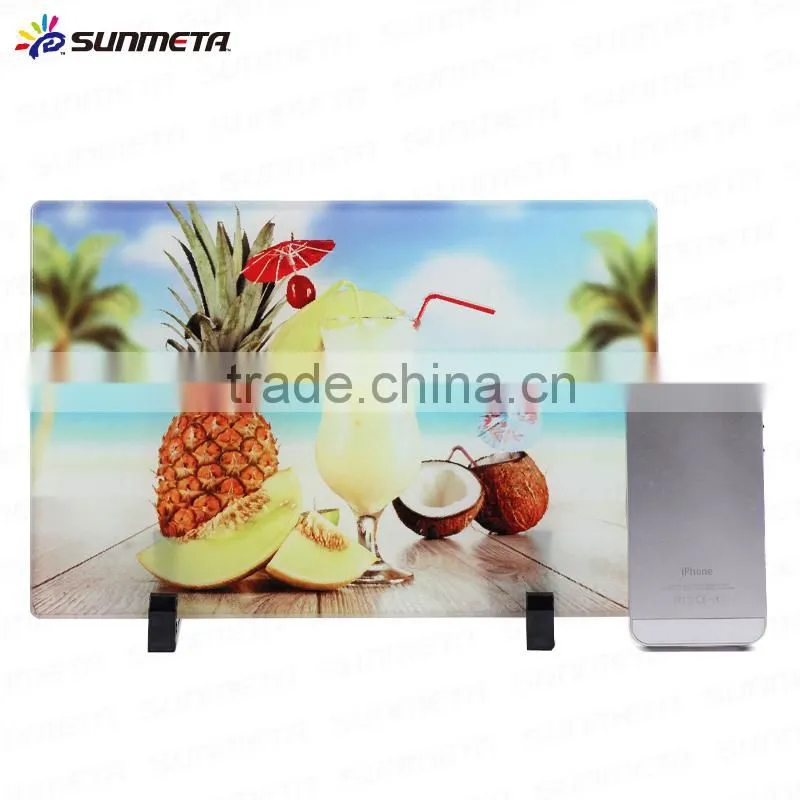 Sunmeta factory directly blank sublimation glass photo frame small cutting board BL--30