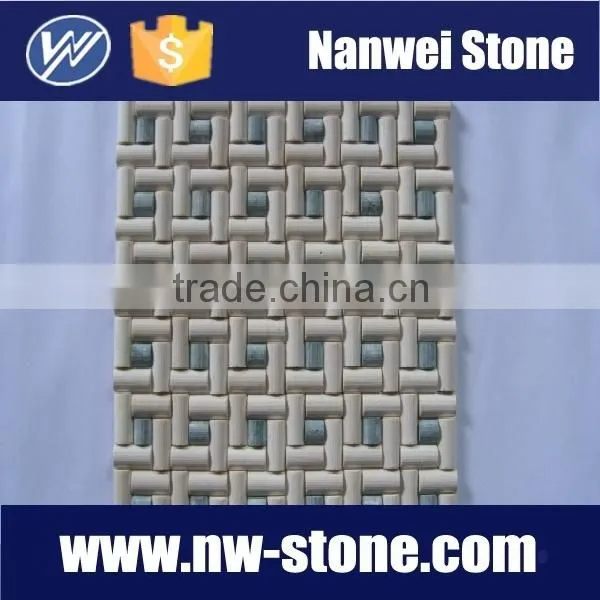 Interior/Exterior decor marble/stone mosaic tile for Kitchen room &bathroom low price