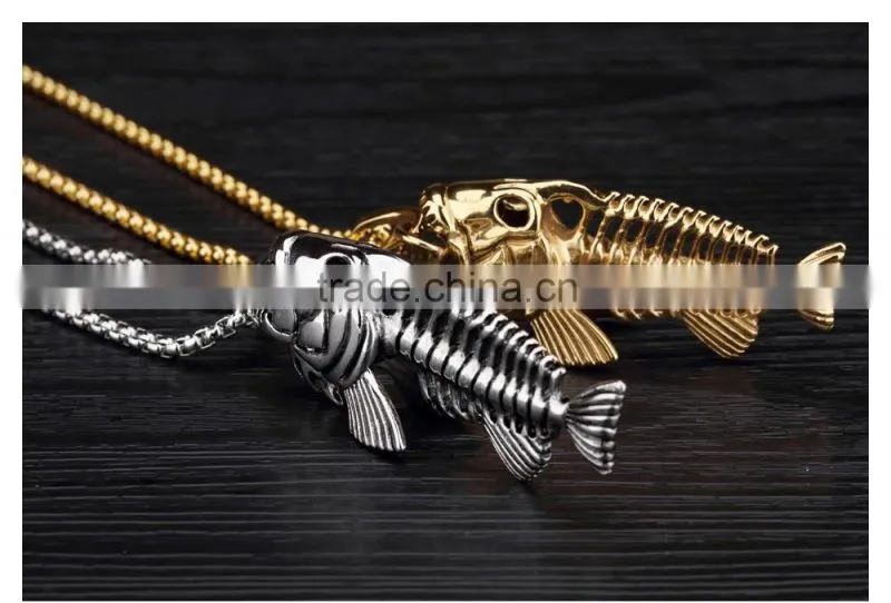 professional stainless steel jewelry making supplies special gift fish design pendant