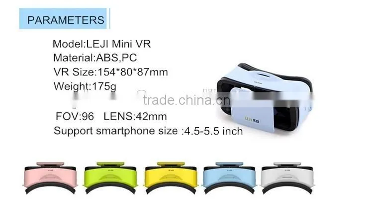 2016 New Coming Vr box 3.0 Leji 3d glasses with best price vr box from China