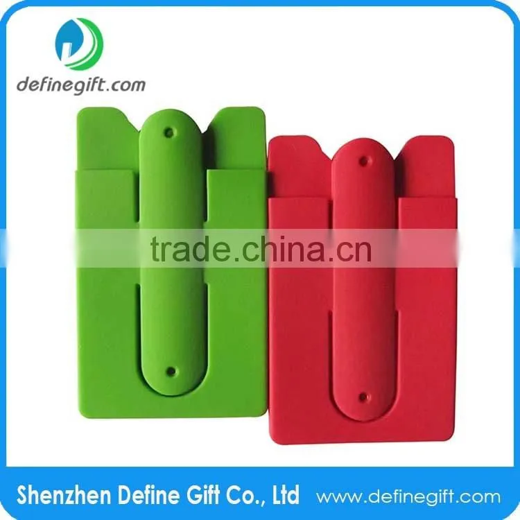Quick Snap Wallet Silicone Mobile Device Pocket Stand