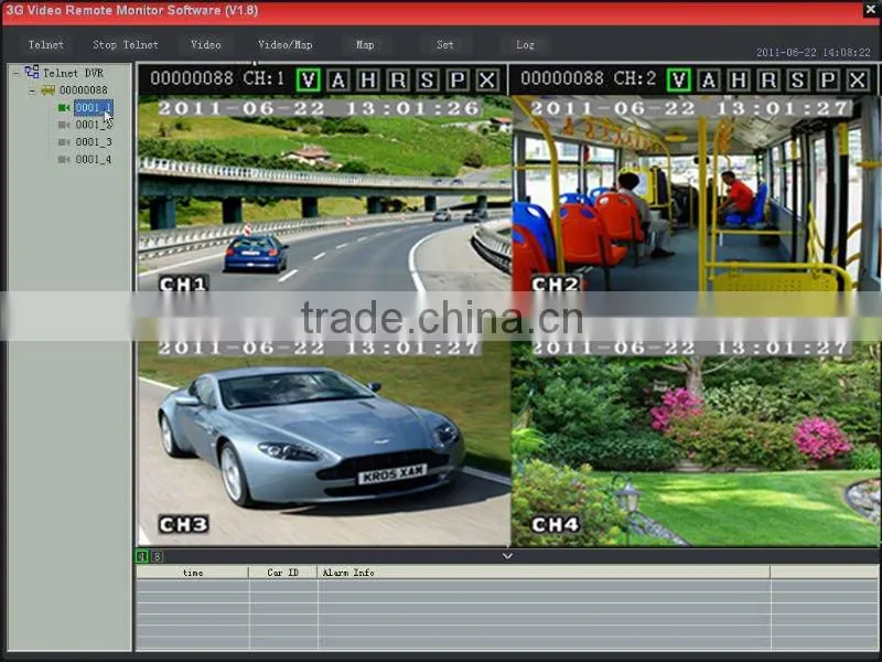 4 Channel D1 GPS, 3G NVR suitable for vehicle,car,bus security