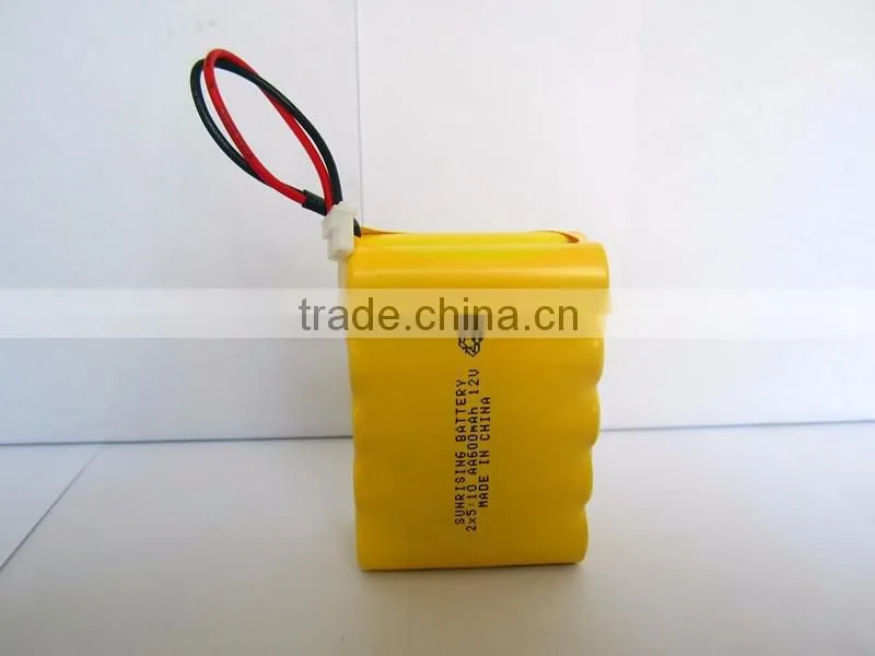 2*5 AA600 NI-CD rechargeable solar battery pack 12v