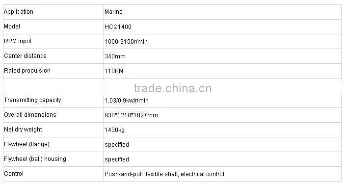 HCQ1400 Marine Gearbox for Marine Diesel Engine