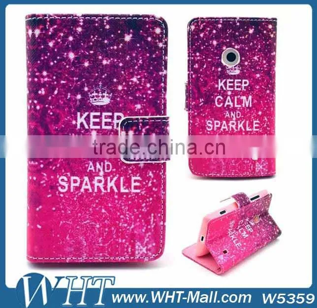 2014 New Products China Supplier Purse Custom Printing Wallet Leather Flip Case Stand Booklet Cover Shell For Nokia Lumia 520