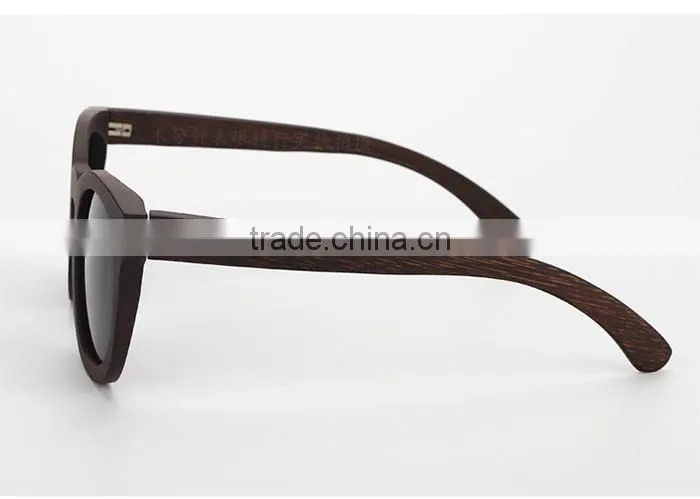 2016 classic LOW MOQ high-end UV400 mirror lens custom design bamboo wooden polarized sunglasses metal combination