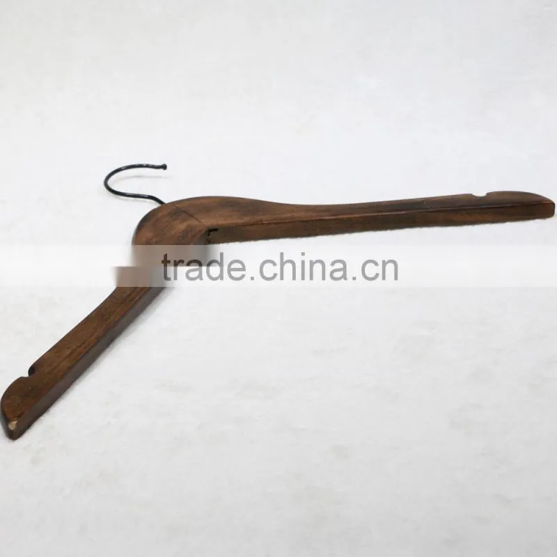 Cheap factory price coat hanger for clothes, antique wooden hangers wholesale
