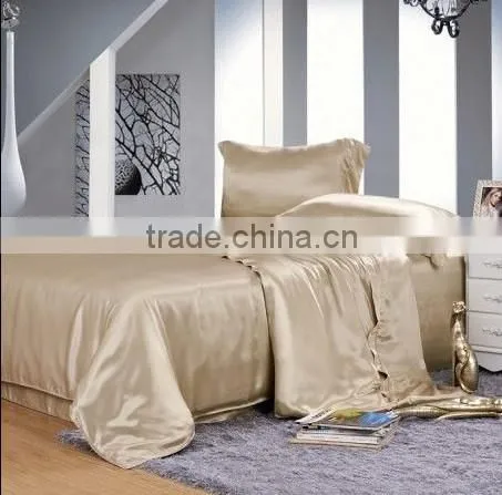 Details about 4pcs 100% Pure Silk Sheets Set Silk Bedding Set Seamless 19mm charmuese
