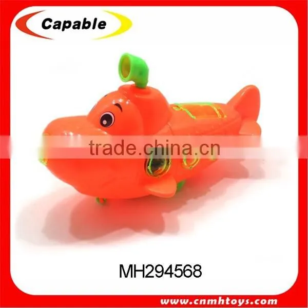 Plastic mini wind up toy submarine for kids