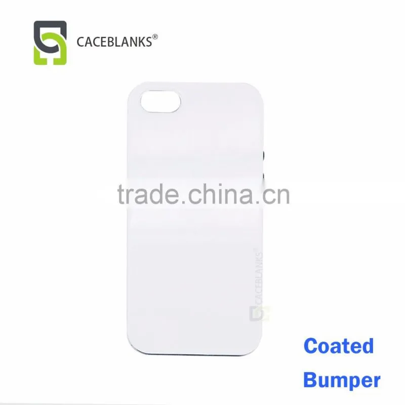 factory supplier sublimation case 3d film sublimation bumper phone case high quality coated case for iphone5 6 plus coating
