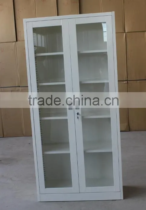 Steel glass door chemical storage cabinet / cheap storage cabinet