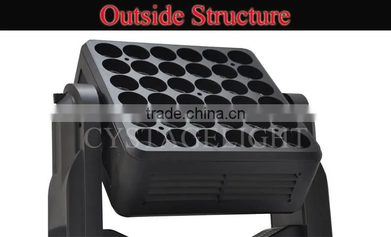 36X12W RGBW 4 IN 1 LED Wash Moving Head Matrix Light