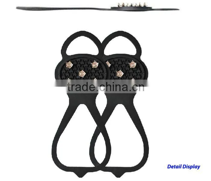 Good quality 5 spikes anti-slip snow ice cleats for shoes