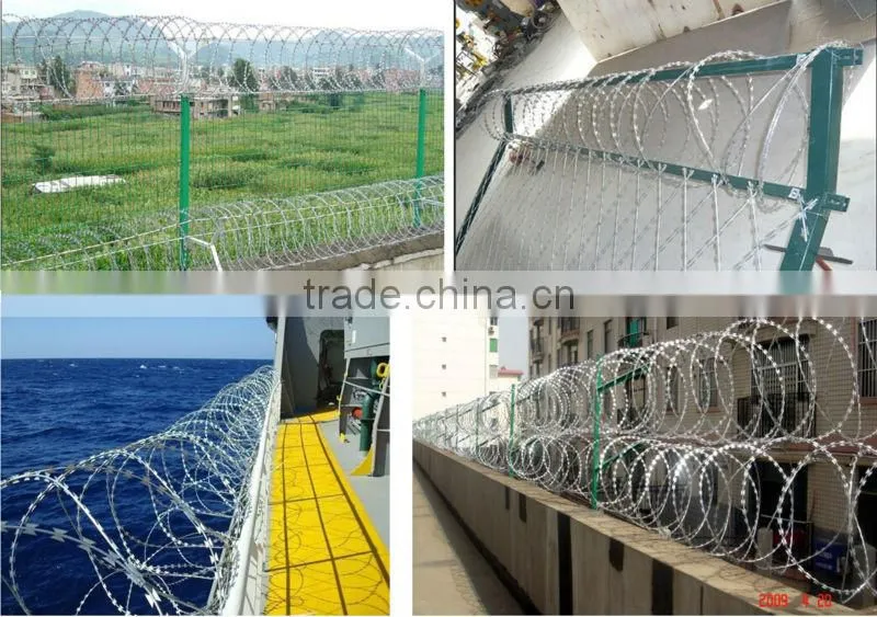 Low price Cross razor concertina razor barbed wire
