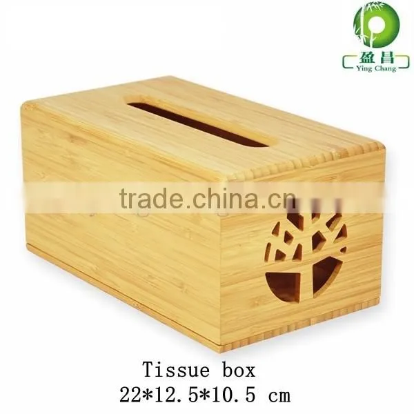 Bamboo wooden Car refillable decorate tissue box