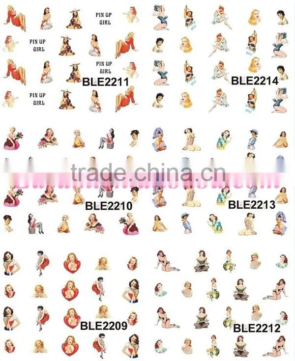 OEM factory price brand custom water transfer art nail sticker