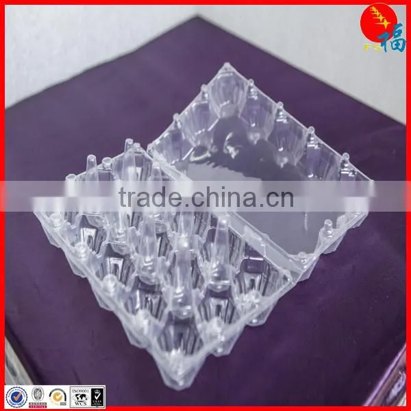PET clear egg packing tray for marketing