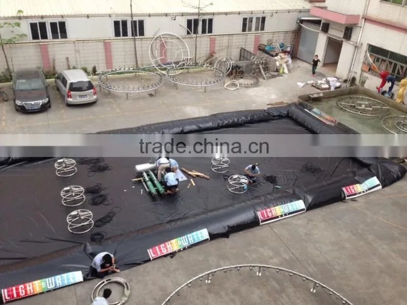 Round Shape Water Screen Projection With Laser Show System For Large Lake