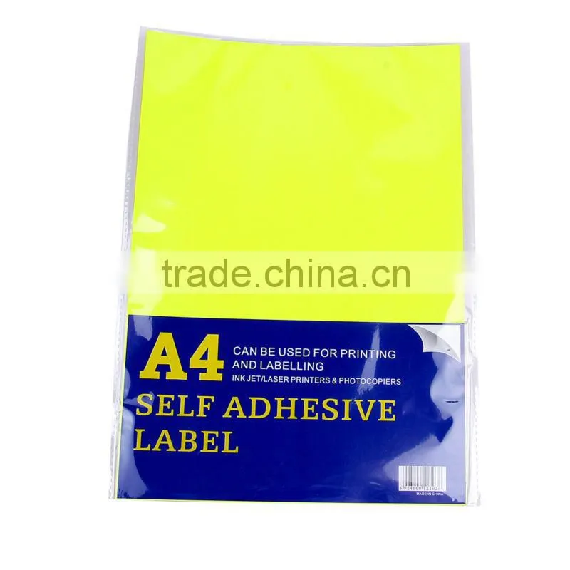 2014 hot sale reasonable price A4 custom self adhesive label