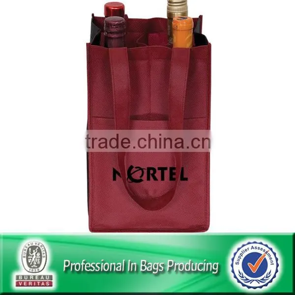 Lead Free Non Woven 6 Pack Bottle Bag