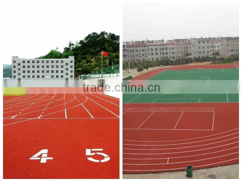 mixed type synthetic rubber running track material
