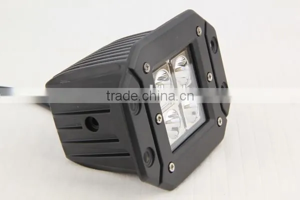 12W 12V Led Work Light with Flush Mount for SUV, Jeep, Offroad High Quality Truck Lights