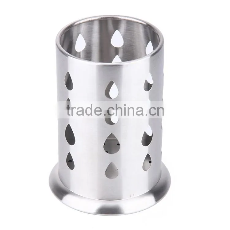 stainless steel chopstick fork & kitchen knife round holder/container