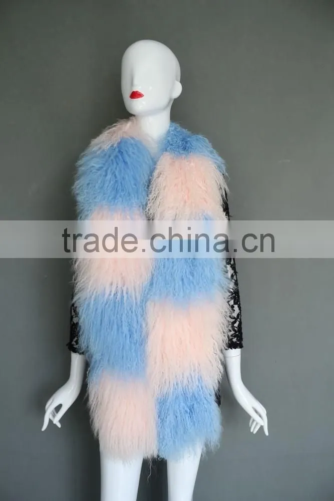 Big fur tibet lamb scarf colorful scarf warm winter scarf long fur scarf for 2016 winter fashion