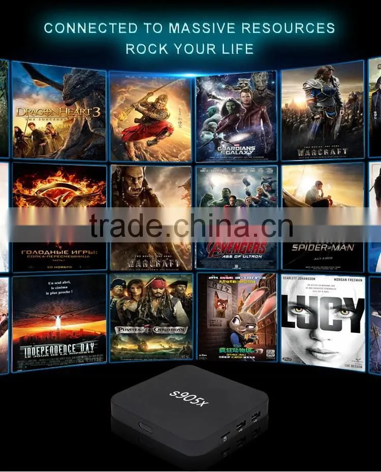 JUNUO 2016 Amlogic s905x A53 quad core android 6.0 marshmallow 2g 8g google tv box