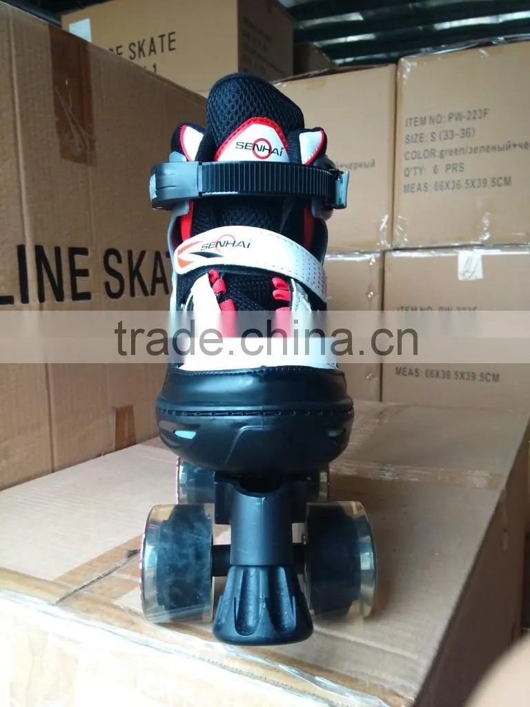 SENHAI/ACTION 2016 Professional Adjustable Roller Skates Plasstic Frame Roller Wheel Blade Skates 4 Wheels Skate Men Shoes