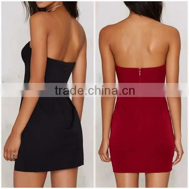 2016 Wholesale Sexy Fashion Strapless Bandage Dress