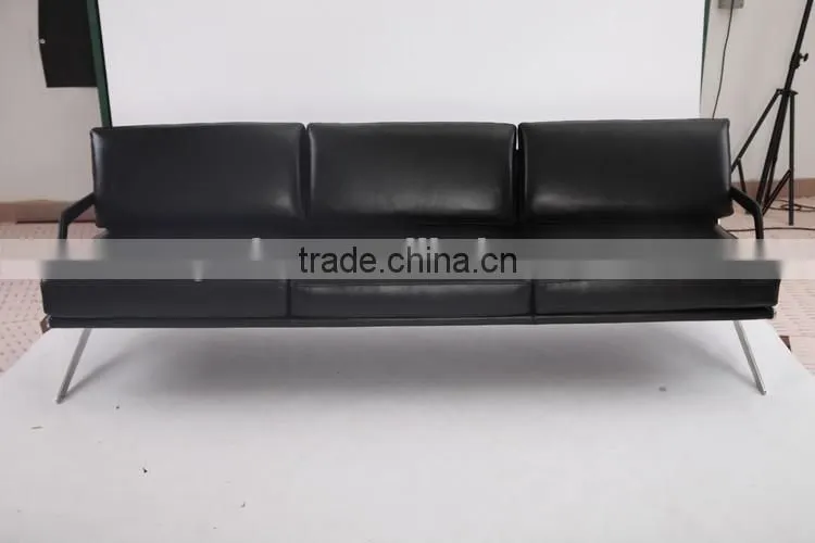 304# stainless steel leather American sleeper sofa DS-60 sofa sale
