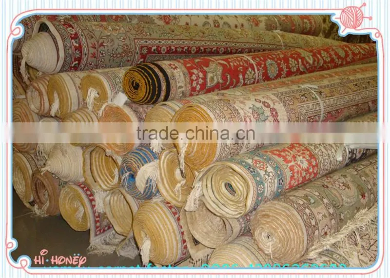 wool & silk carpet guangzhou factory handmade art woo l& silk carpet luxery palace carpet