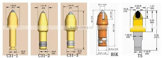 C31 C21carbon steel drill bits round shank bits machinery industrial parts tools