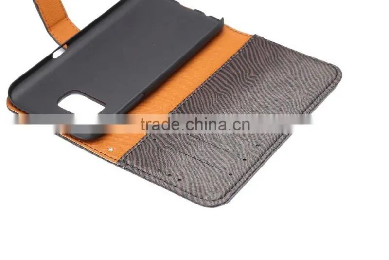 OEM zebra pattern leather smart phone case for Samsung S7
