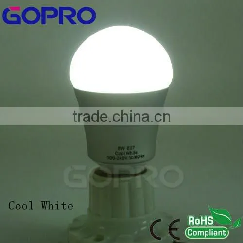 CE ROHS FCC Approval 80lm/W E27 7W LED Bulb China