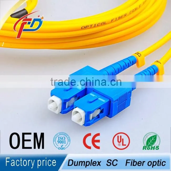 single mode duplex sc-sc fiber optic cable connector