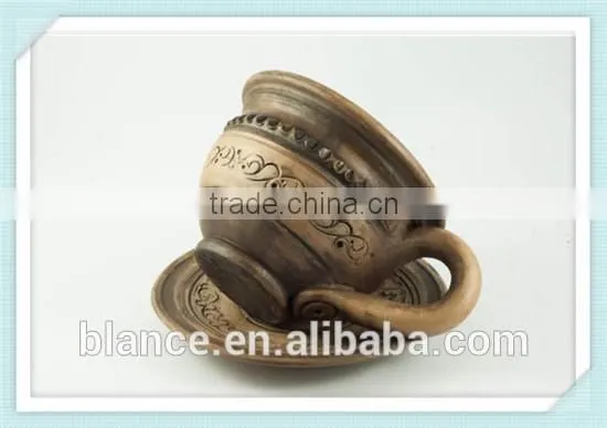 Ceramic cup with saucer Ceramics and pottery Stoneware coffee cup Handmade Cups and saucers