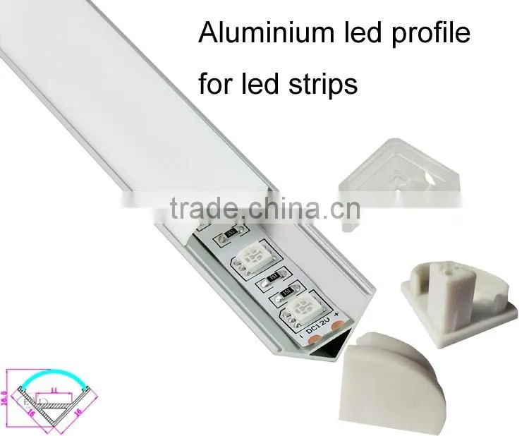 Shenzhen factory L shape led profile aluminum for corner lights