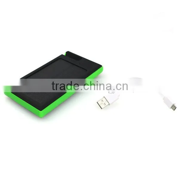 5000mAh Dual USB Solar Power Bank With Holder Green