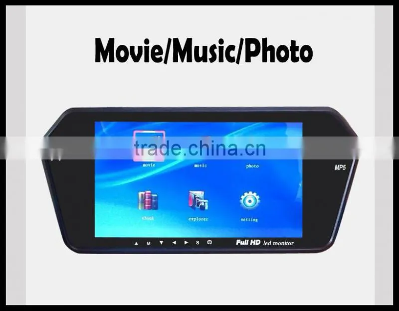 bluetooth mp5 car rearview mirror monitor