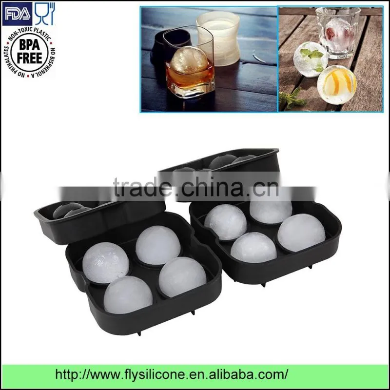 Promotional gift quick-freeze perfect sphere premium silicone ice ball mold